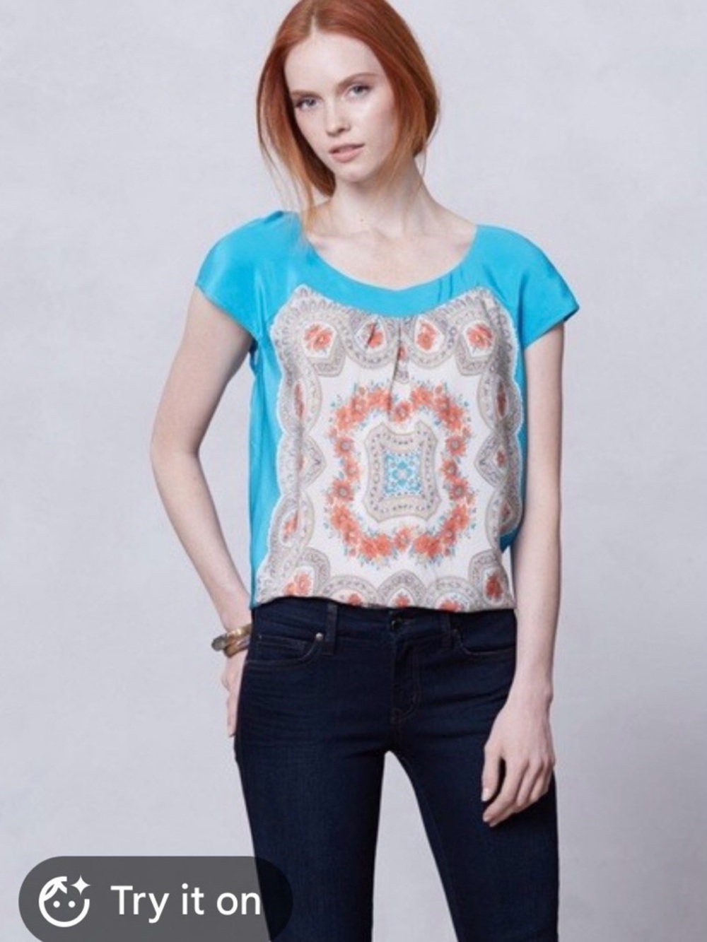 ANTHROPOLOGIE Moulinette Soeurs silk blouse M